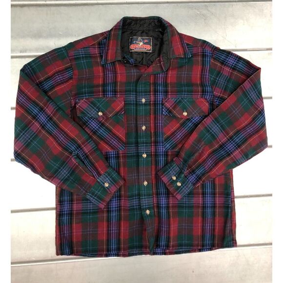 Backpacker Other - Vintage Backpacker Button Up Flannel Shirt Mens Medium Red Green Plaid‎ Western